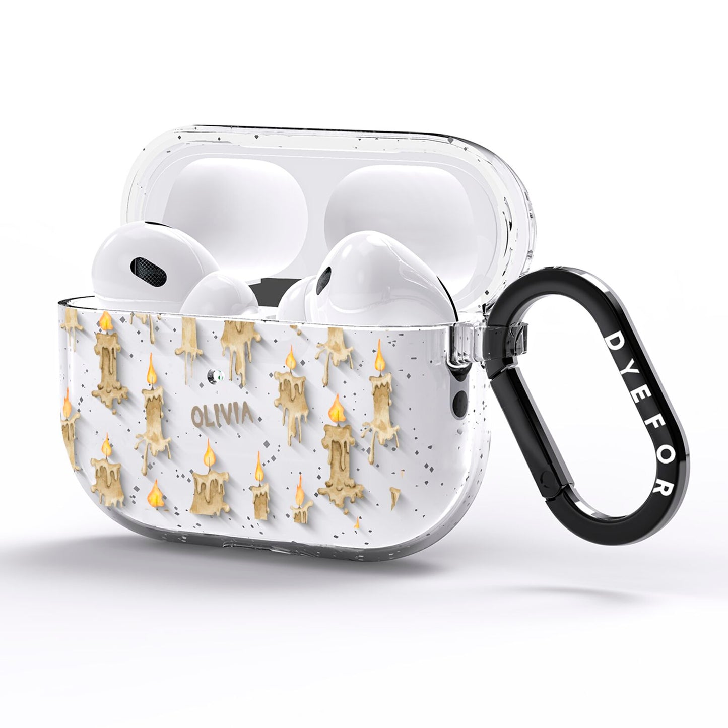 Halloween Creepy Candles Custom AirPods Pro Glitter Case Side Image