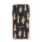 Halloween Creepy Candles Custom Apple iPhone Xs Max Impact Case Pink Edge on Black Phone