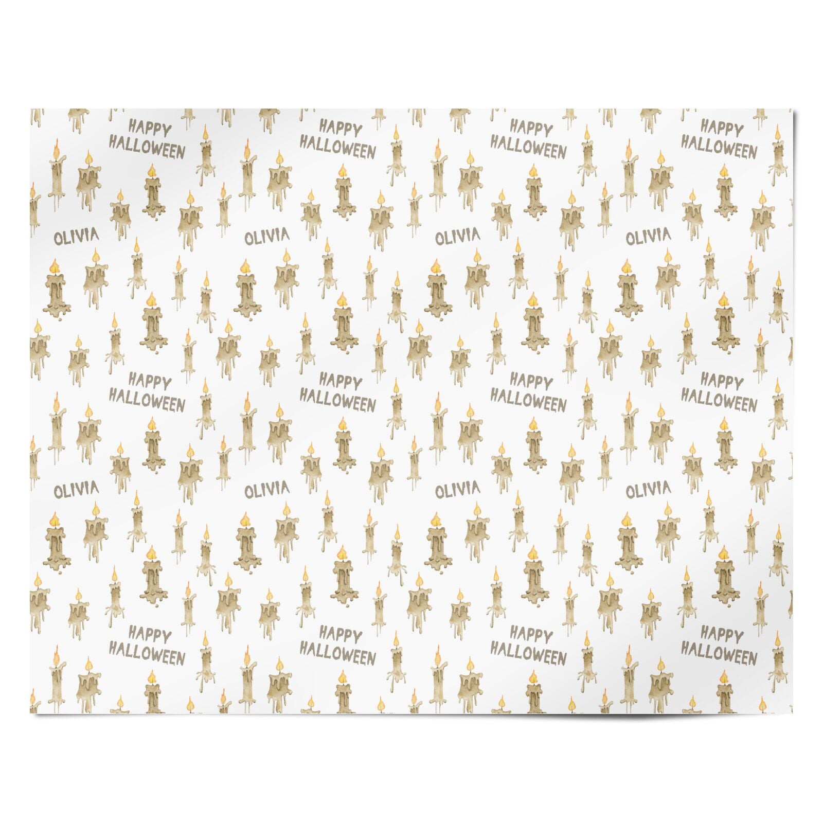 Halloween Creepy Candles Custom Personalised Wrapping Paper Alternative