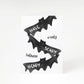 Halloween Custom Black Bats A5 Greetings Card