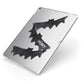 Halloween Custom Black Bats Apple iPad Case on Silver iPad Side View