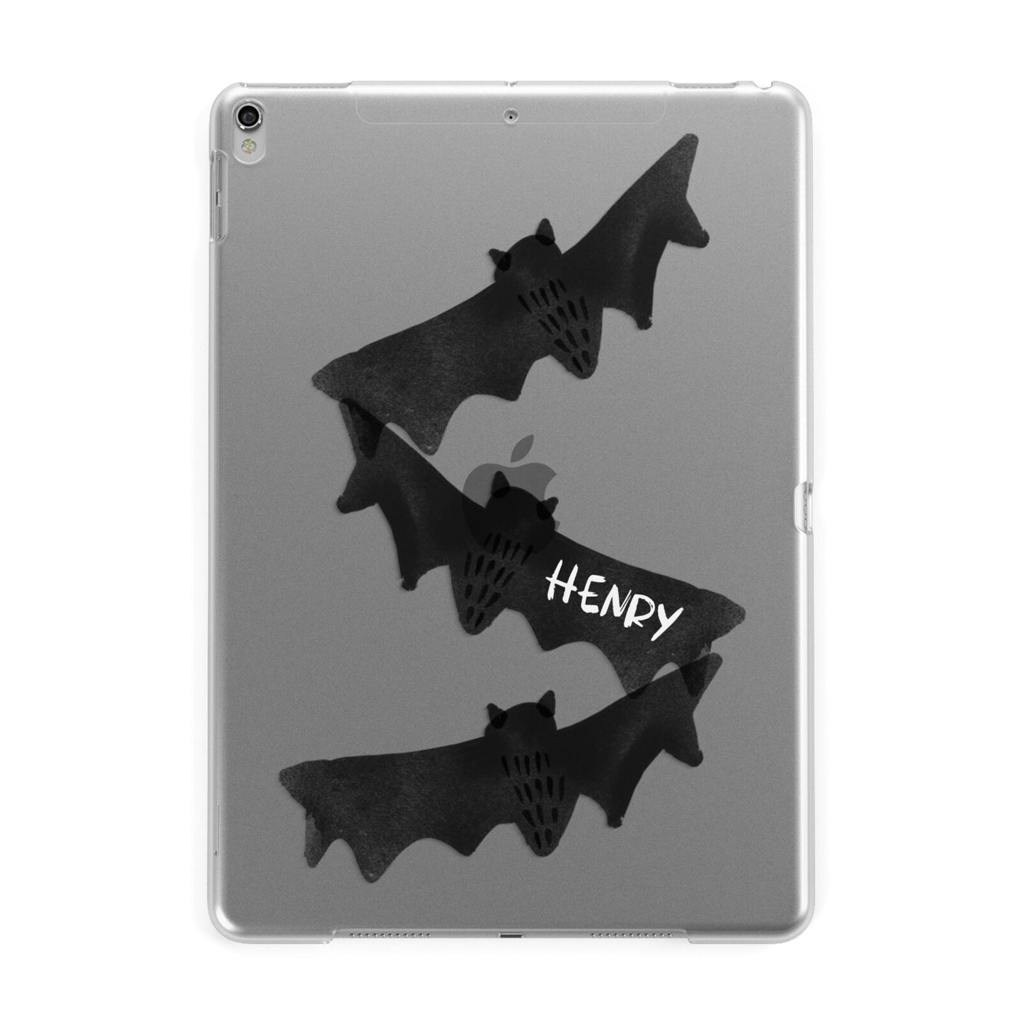 Halloween Custom Black Bats Apple iPad Silver Case