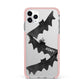Halloween Custom Black Bats iPhone 11 Pro Max Impact Pink Edge Case