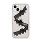 Halloween Custom Black Bats iPhone 14 Plus Clear Tough Case Starlight