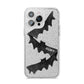 Halloween Custom Black Bats iPhone 14 Pro Max Glitter Tough Case Silver