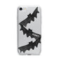 Halloween Custom Black Bats iPhone 7 Bumper Case on Silver iPhone