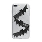 Halloween Custom Black Bats iPhone 7 Plus Bumper Case on Silver iPhone