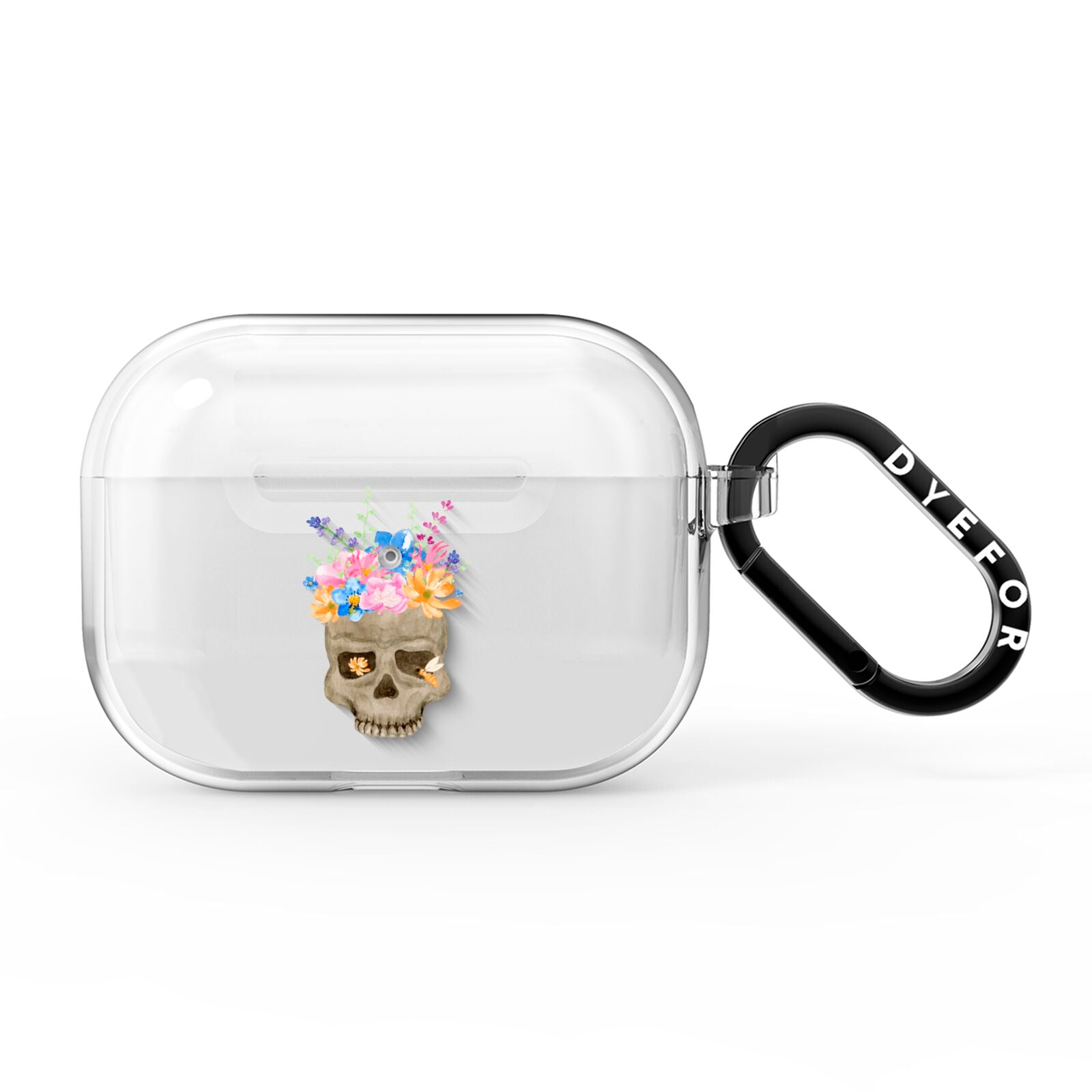 Halloween Flower Skull AirPods Pro Clear Case