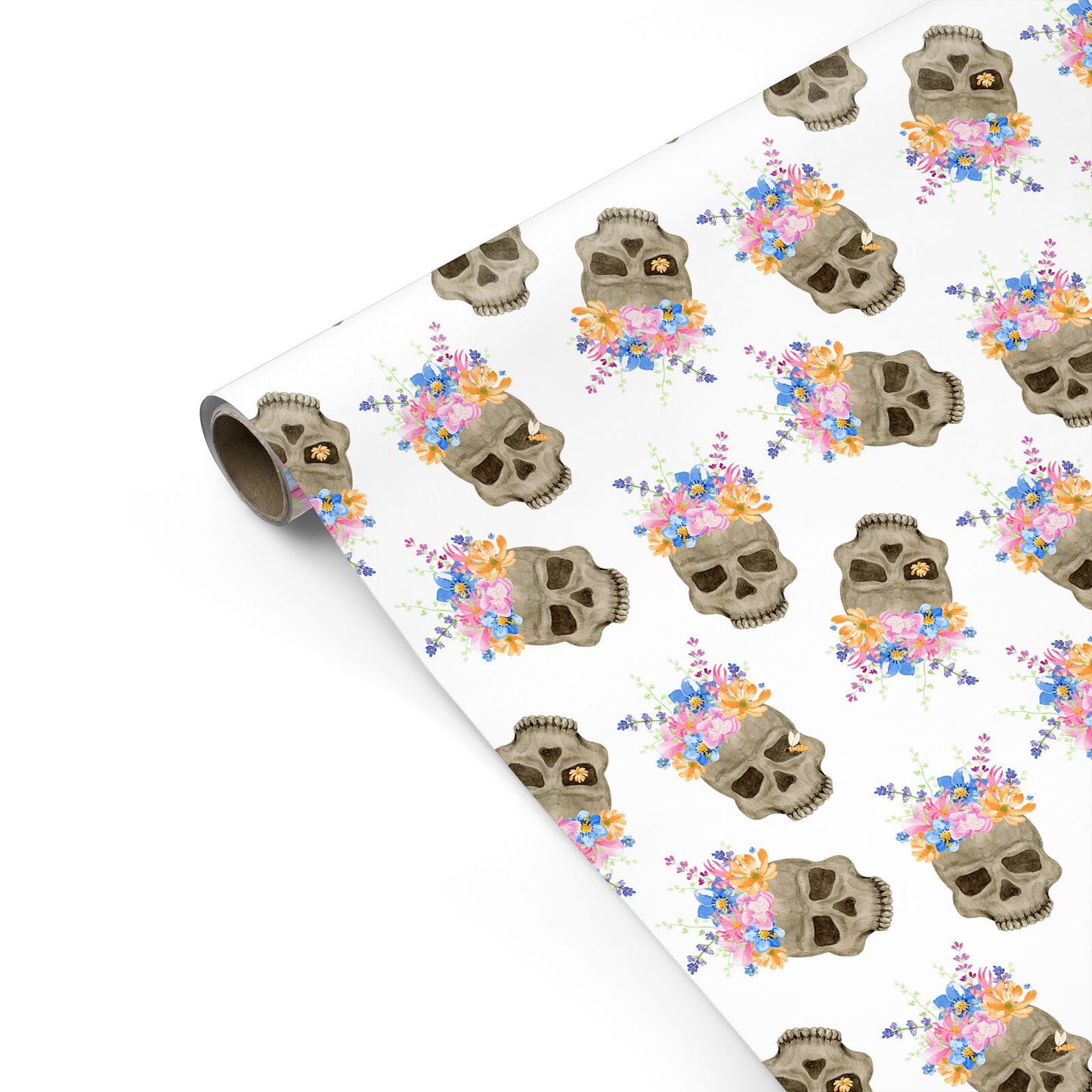 Halloween Flower Skull Personalised Gift Wrap
