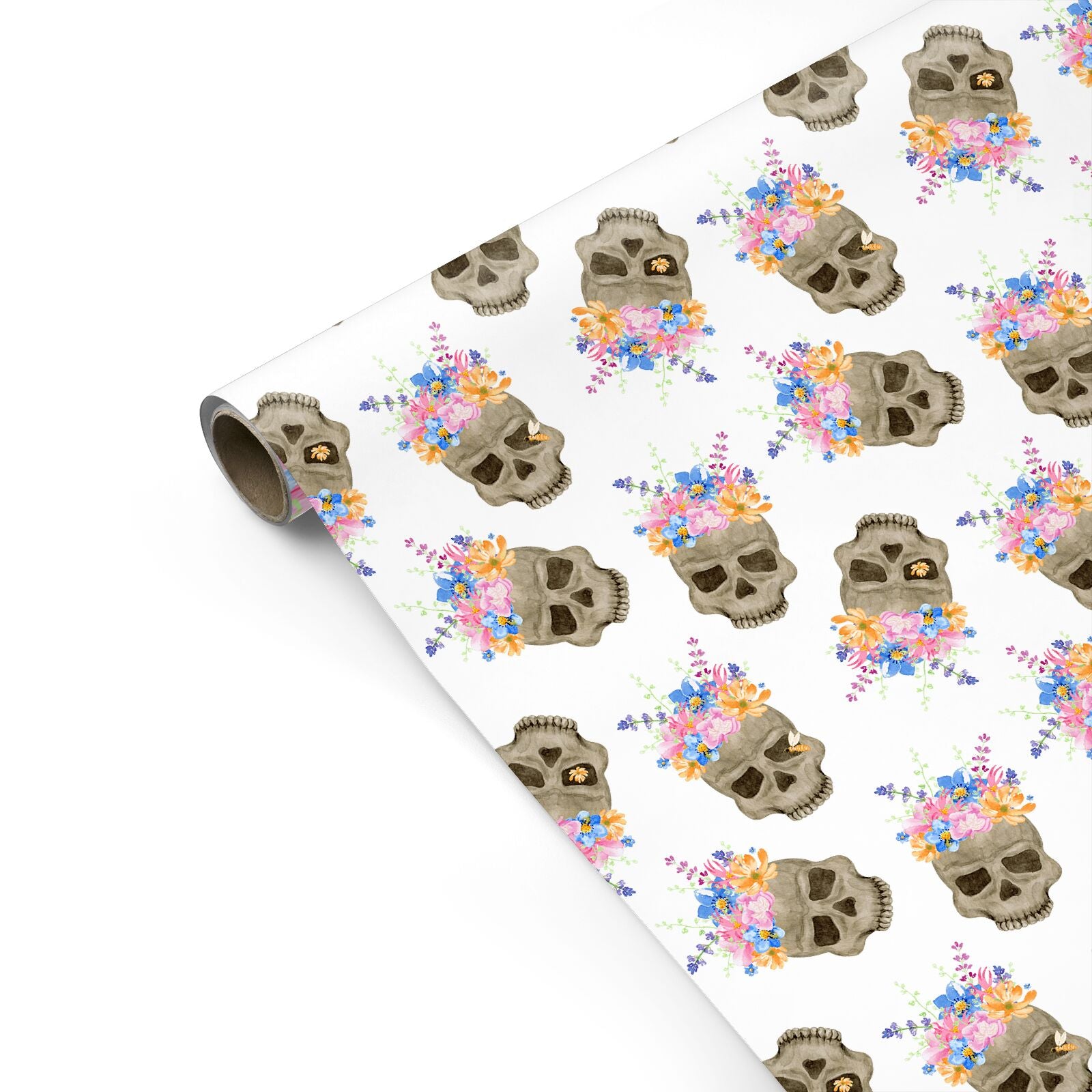 Halloween Flower Skull Personalised Gift Wrap