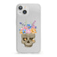 Halloween Flower Skull iPhone 13 Clear Bumper Case
