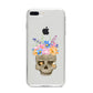 Halloween Flower Skull iPhone 8 Plus Bumper Case on Silver iPhone