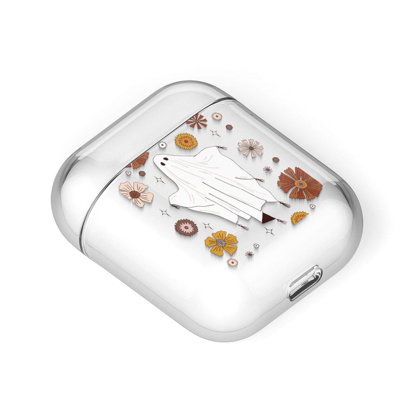 Halloween Ghost AirPods Case Laid Flat