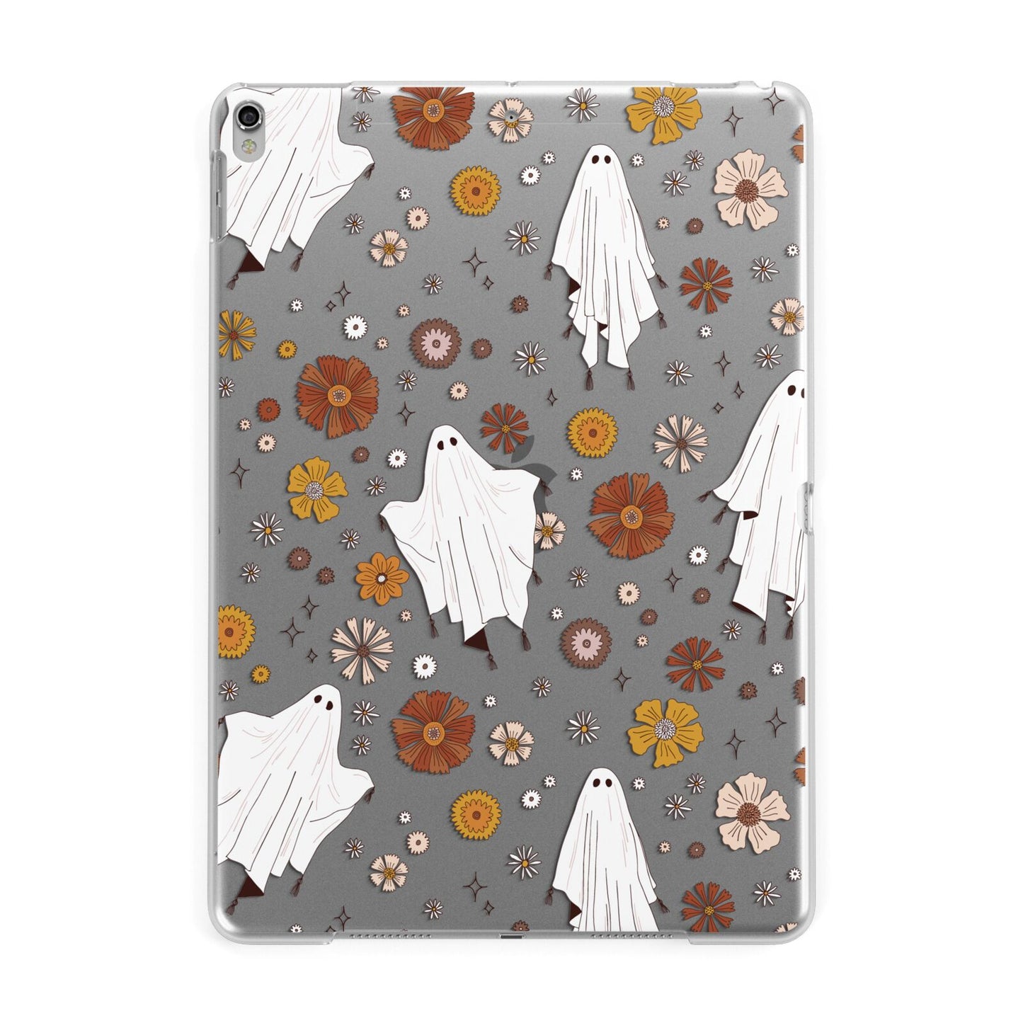 Halloween Ghost Apple iPad Silver Case