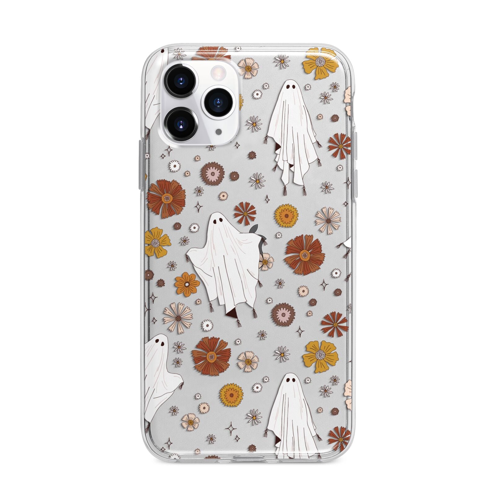 Halloween Ghost Apple iPhone 11 Pro Max in Silver with Bumper Case