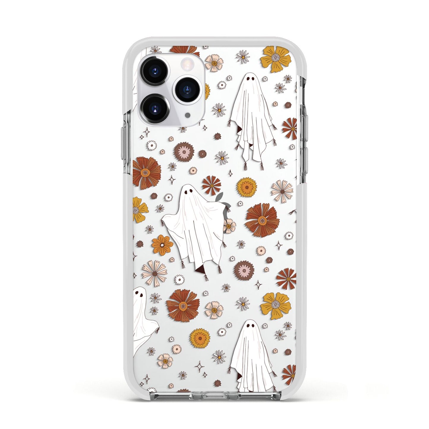 Halloween Ghost Apple iPhone 11 Pro in Silver with White Impact Case