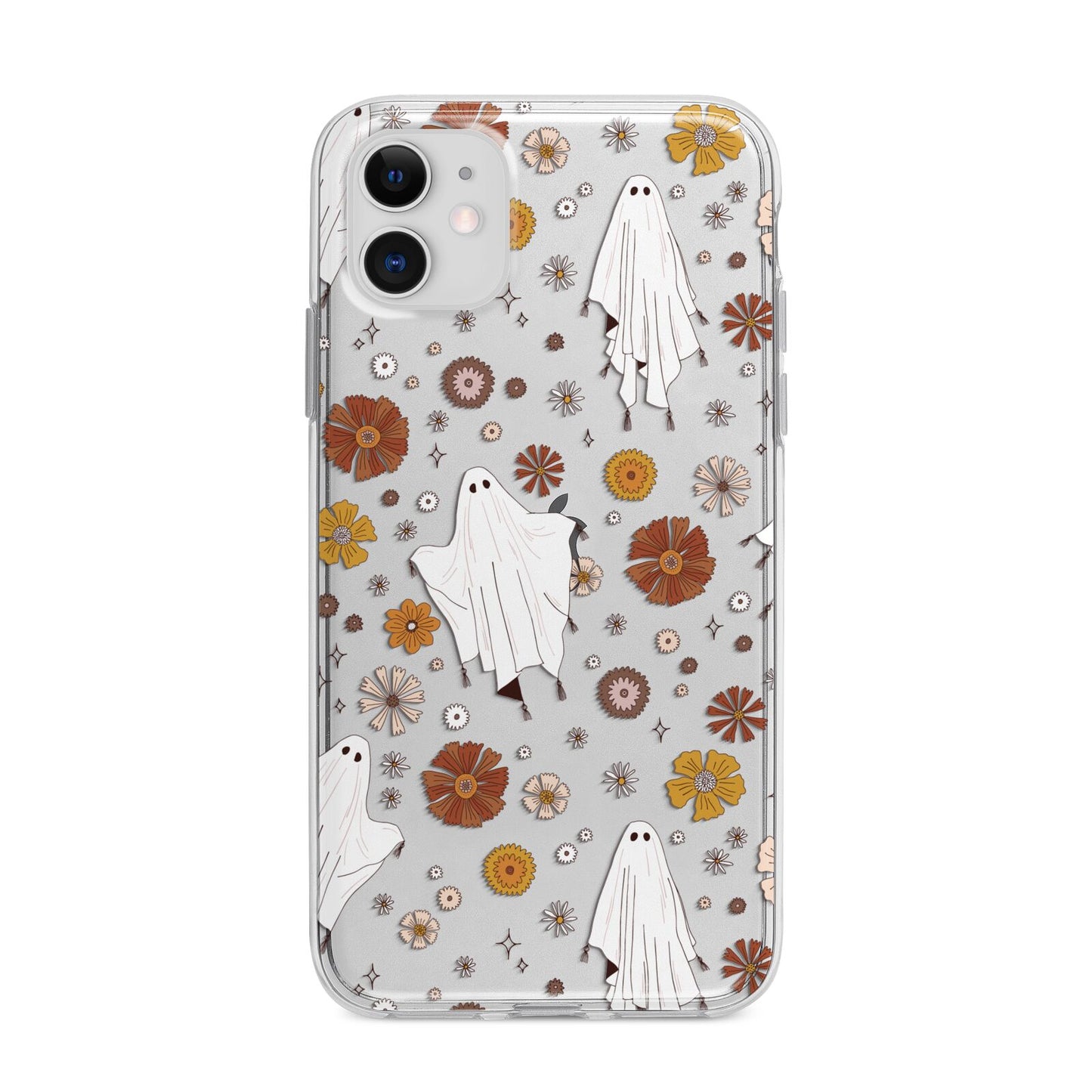 Halloween Ghost Apple iPhone 11 in White with Bumper Case