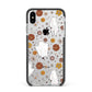 Halloween Ghost Apple iPhone Xs Max Impact Case Black Edge on Silver Phone
