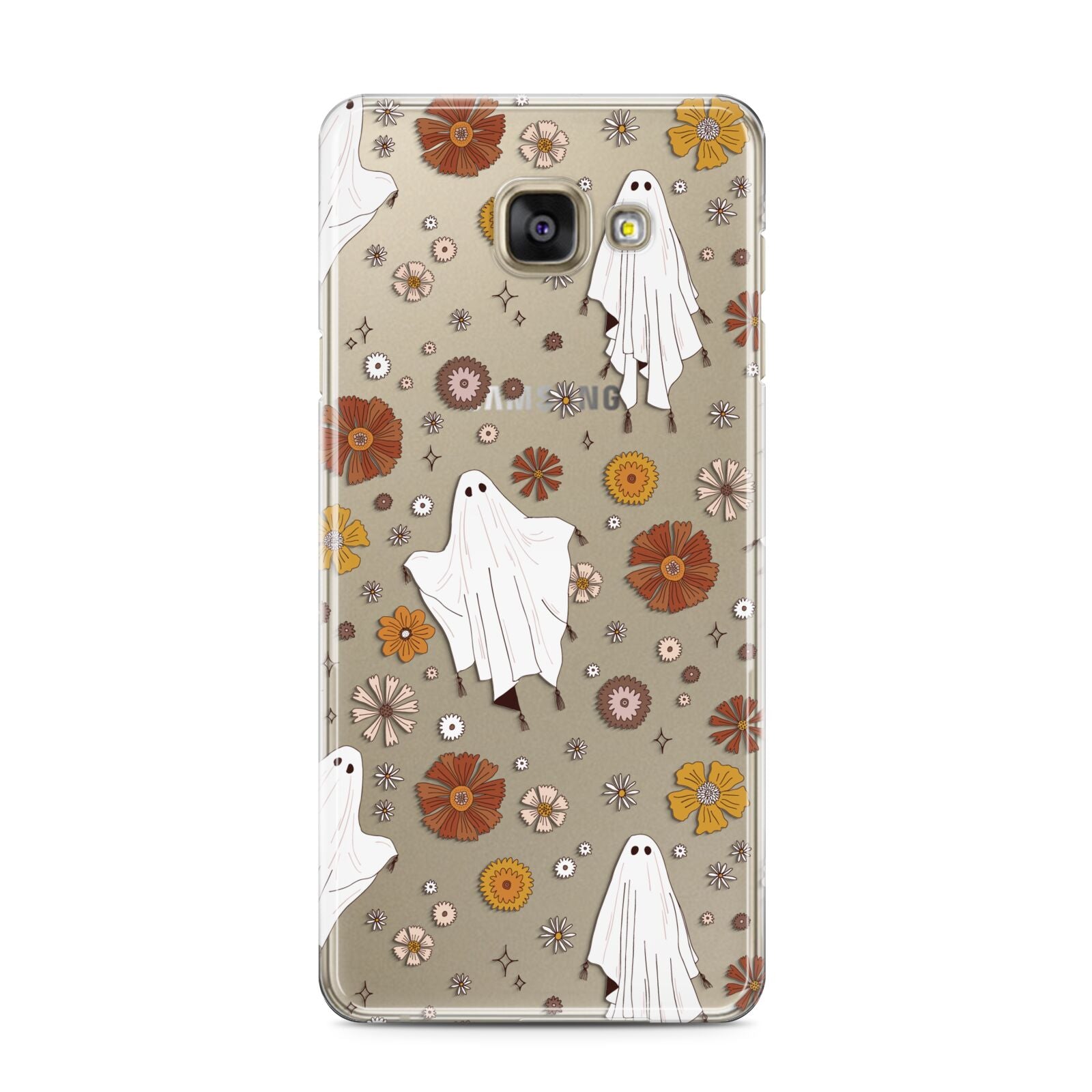 Halloween Ghost Samsung Galaxy A3 2016 Case on gold phone