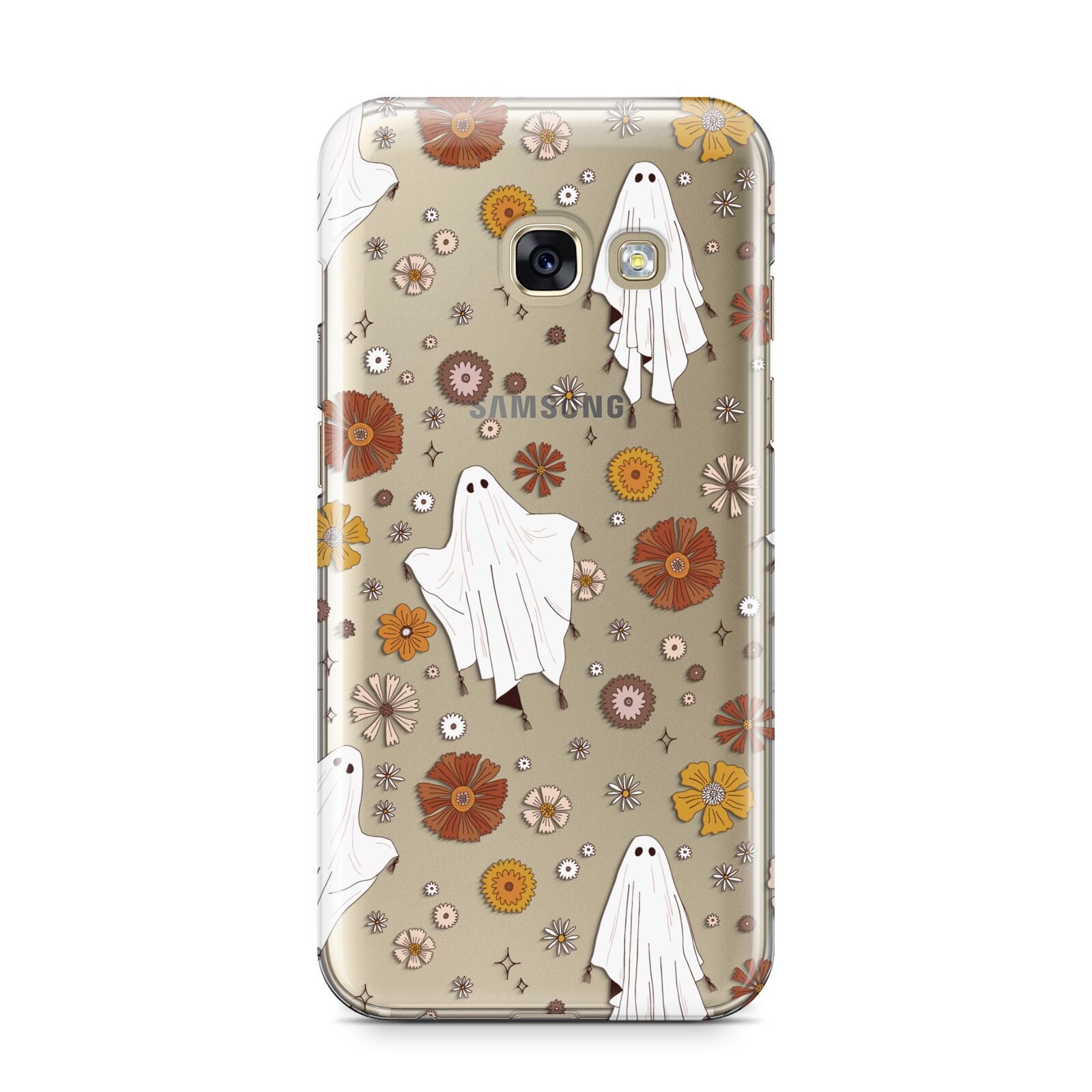 Halloween Ghost Samsung Galaxy A3 2017 Case on gold phone