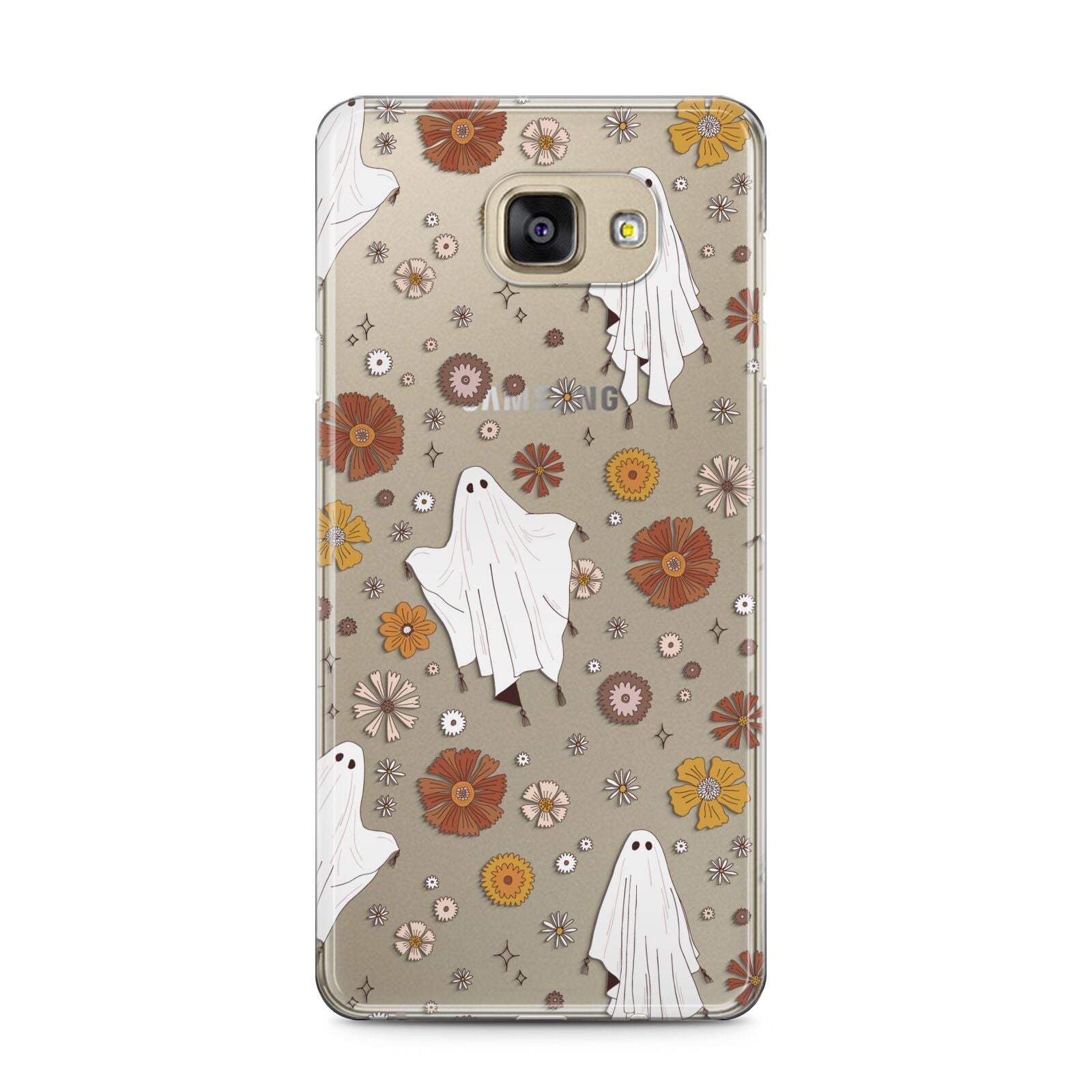 Halloween Ghost Samsung Galaxy A5 2016 Case on gold phone
