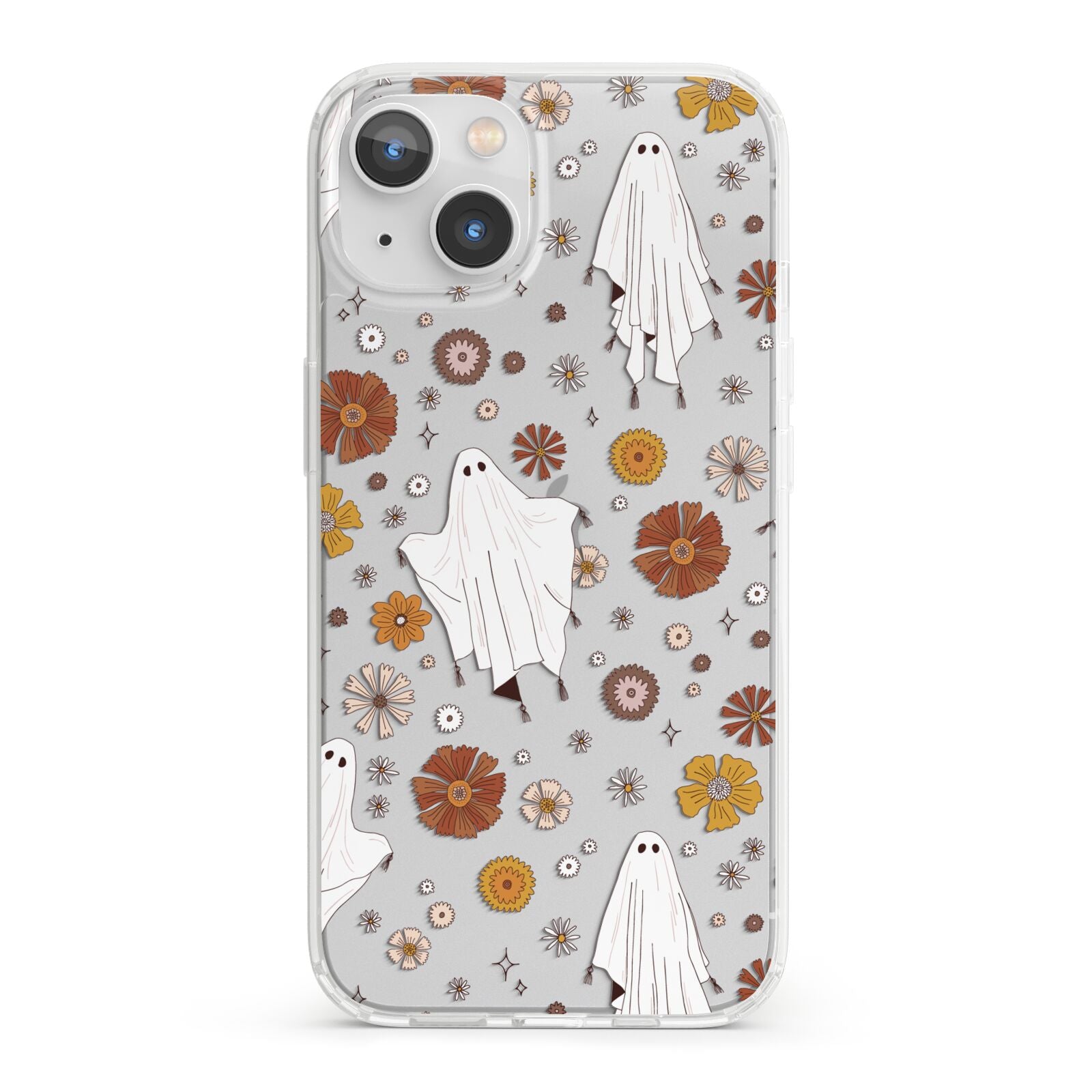 Halloween Ghost iPhone 13 Clear Bumper Case