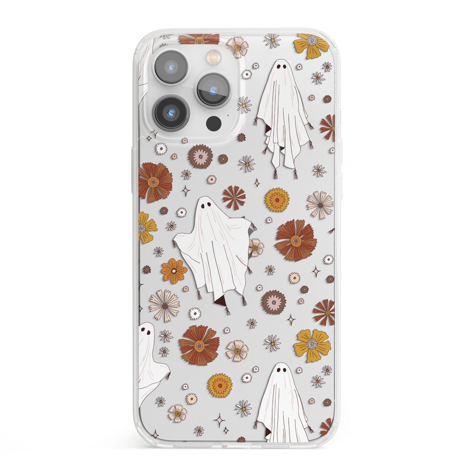 Halloween Ghost iPhone 13 Pro Max Clear Bumper Case