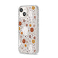Halloween Ghost iPhone 14 Glitter Tough Case Starlight Angled Image