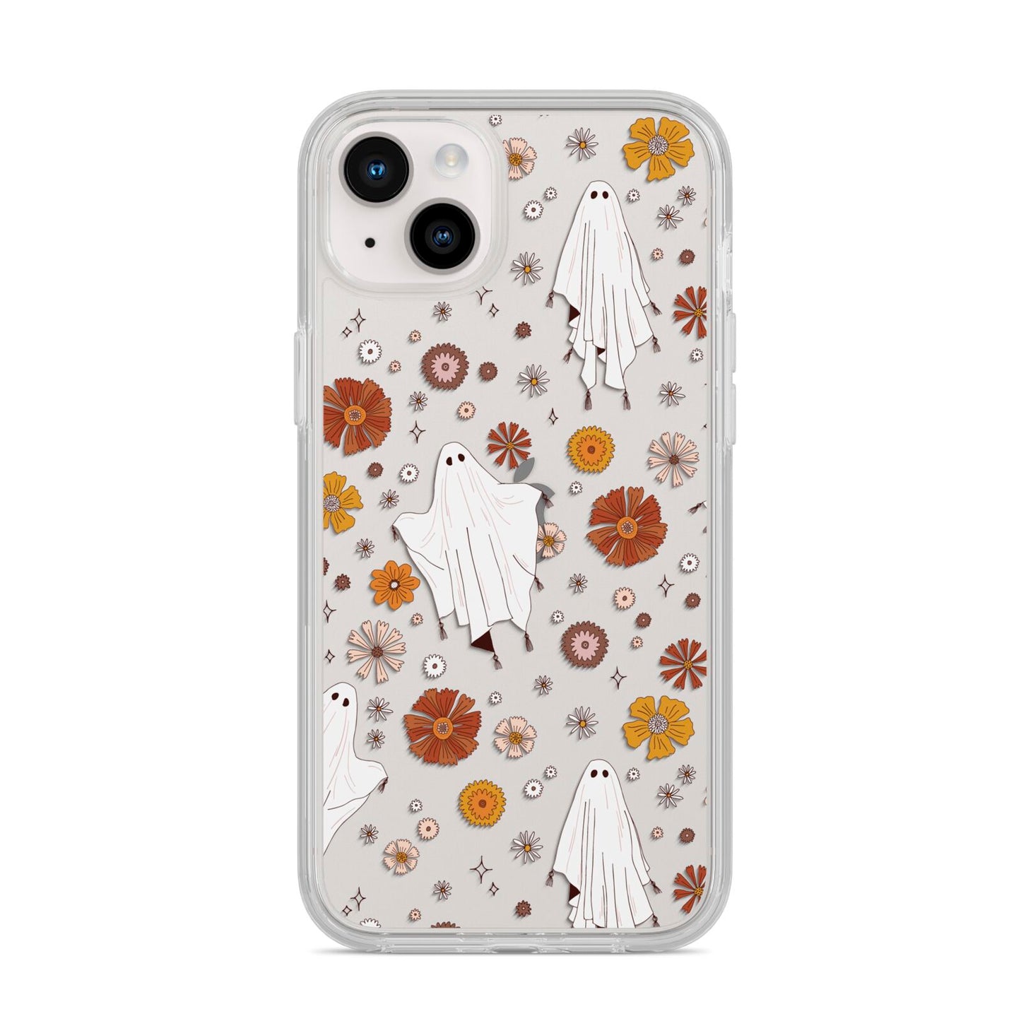 Halloween Ghost iPhone 14 Plus Clear Tough Case Starlight