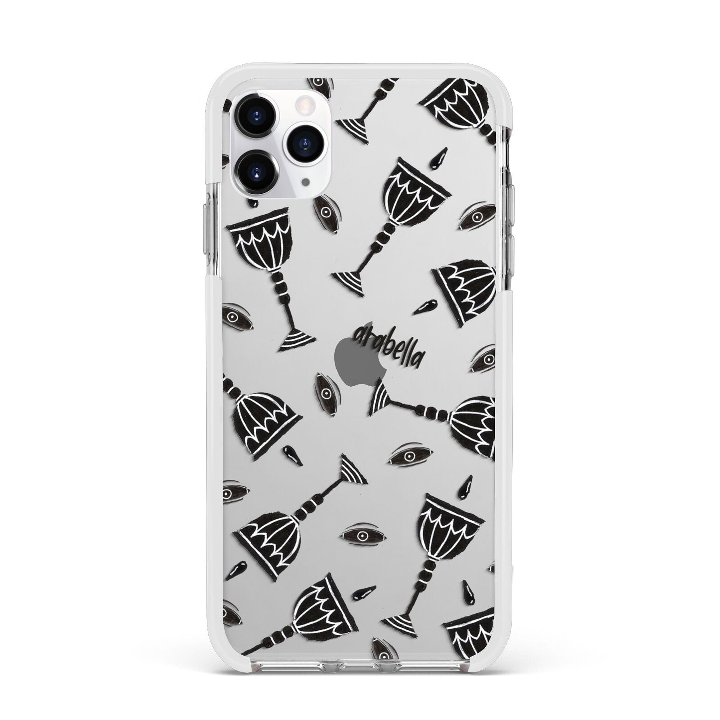Halloween Goblet Apple iPhone 11 Pro Max in Silver with White Impact Case