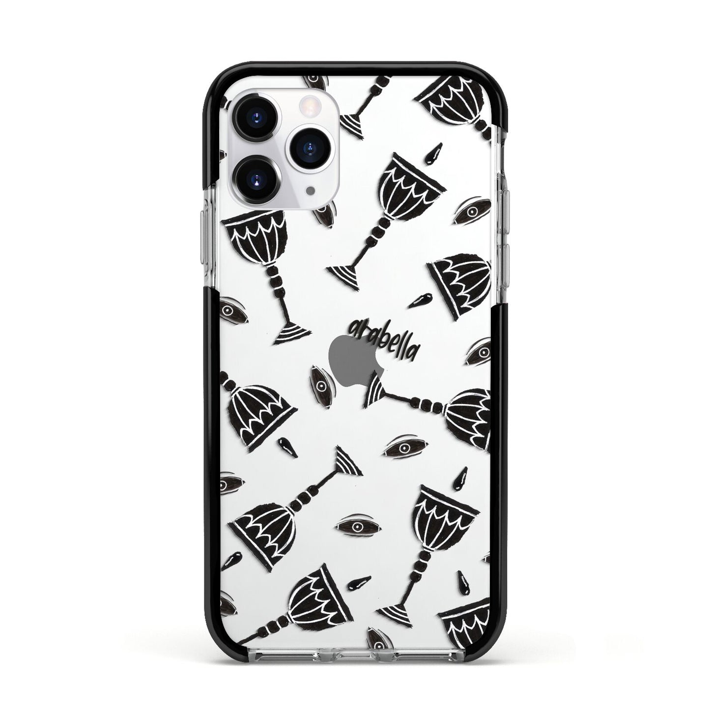 Halloween Goblet Apple iPhone 11 Pro in Silver with Black Impact Case