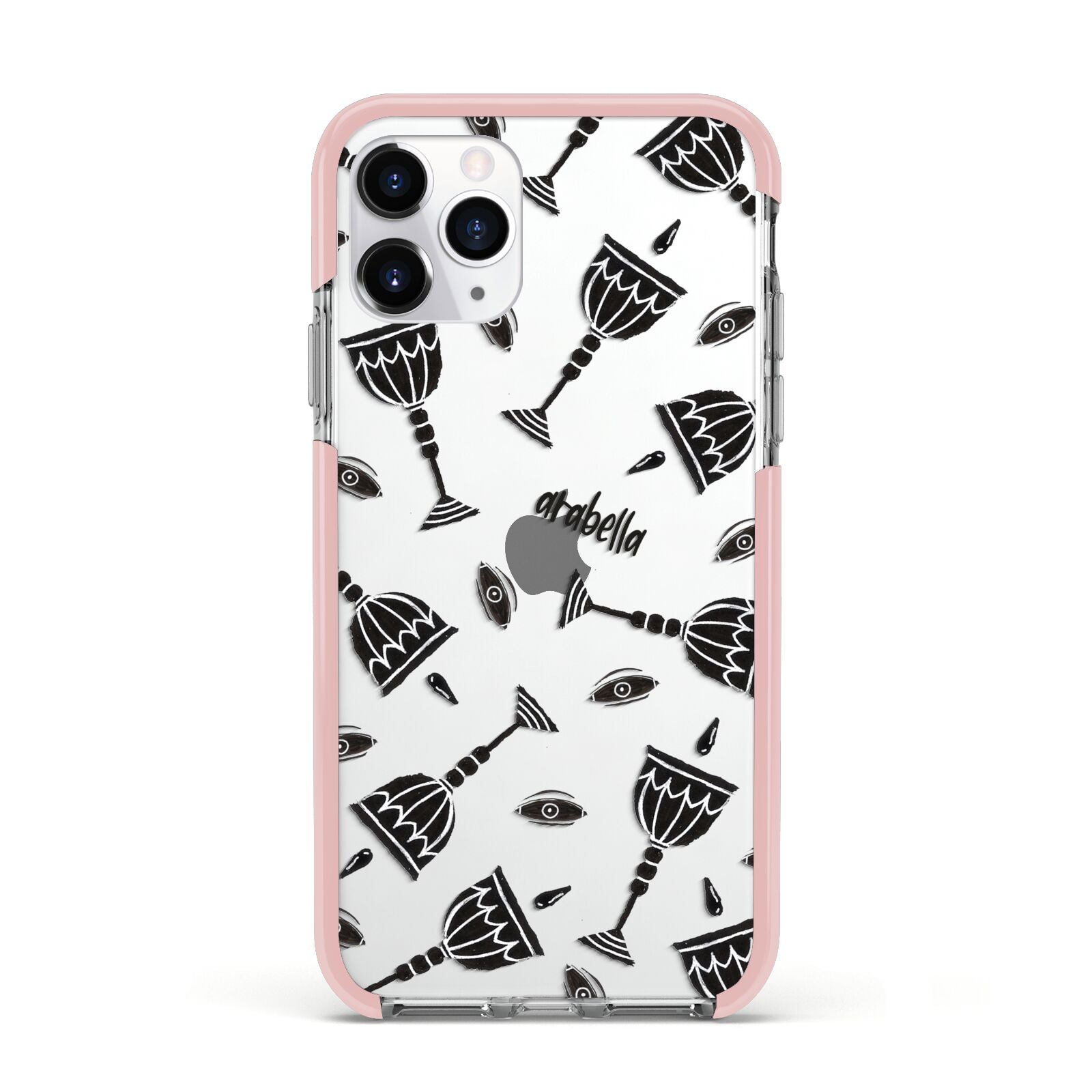Halloween Goblet Apple iPhone 11 Pro in Silver with Pink Impact Case