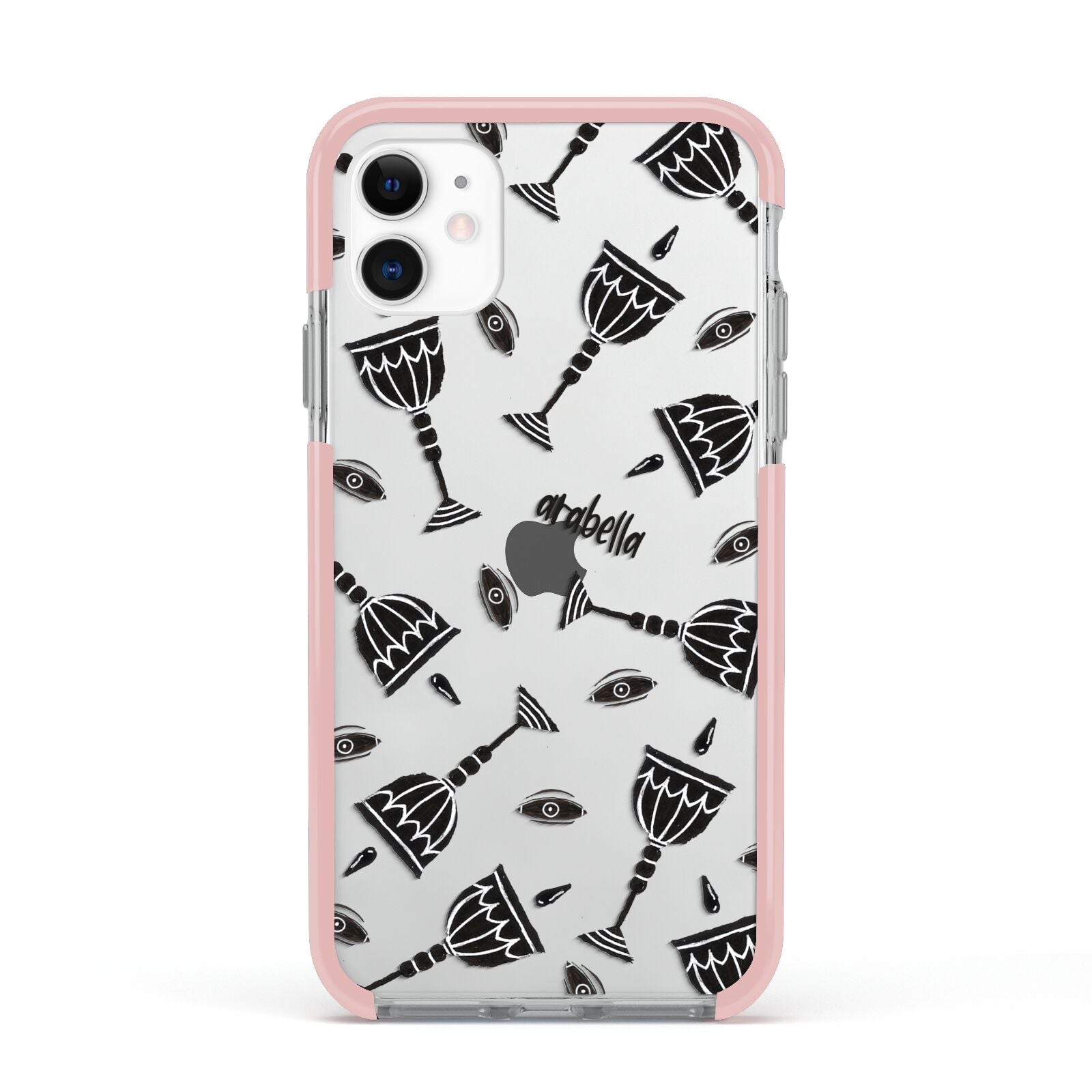 Halloween Goblet Apple iPhone 11 in White with Pink Impact Case