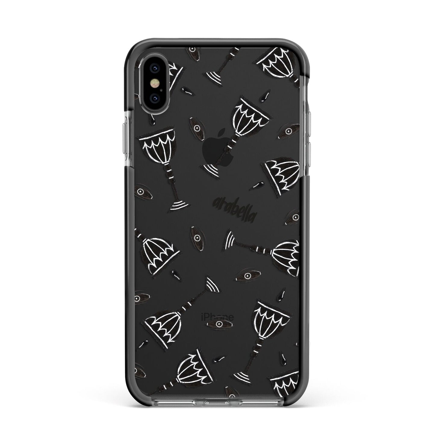 Halloween Goblet Apple iPhone Xs Max Impact Case Black Edge on Black Phone