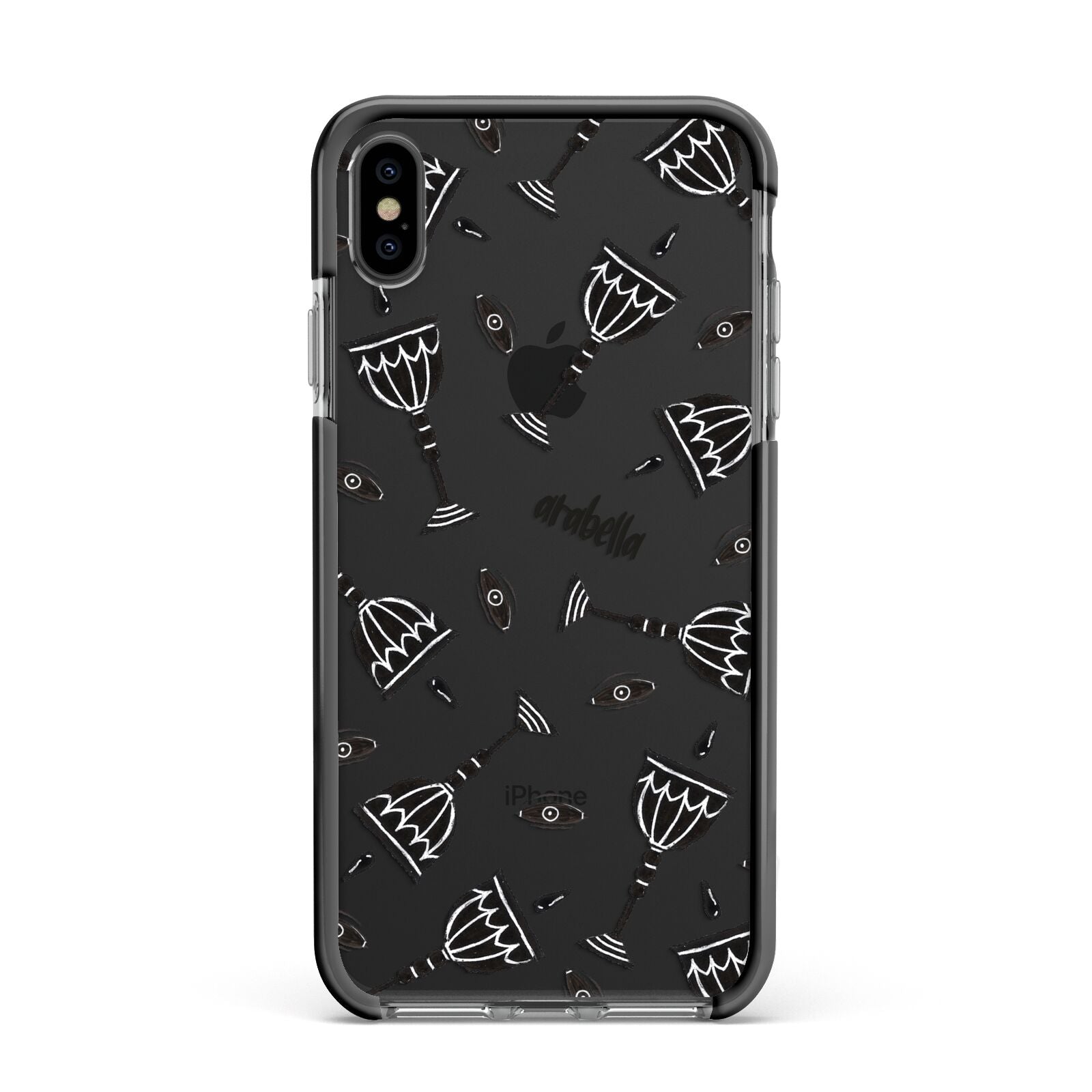 Halloween Goblet Apple iPhone Xs Max Impact Case Black Edge on Black Phone