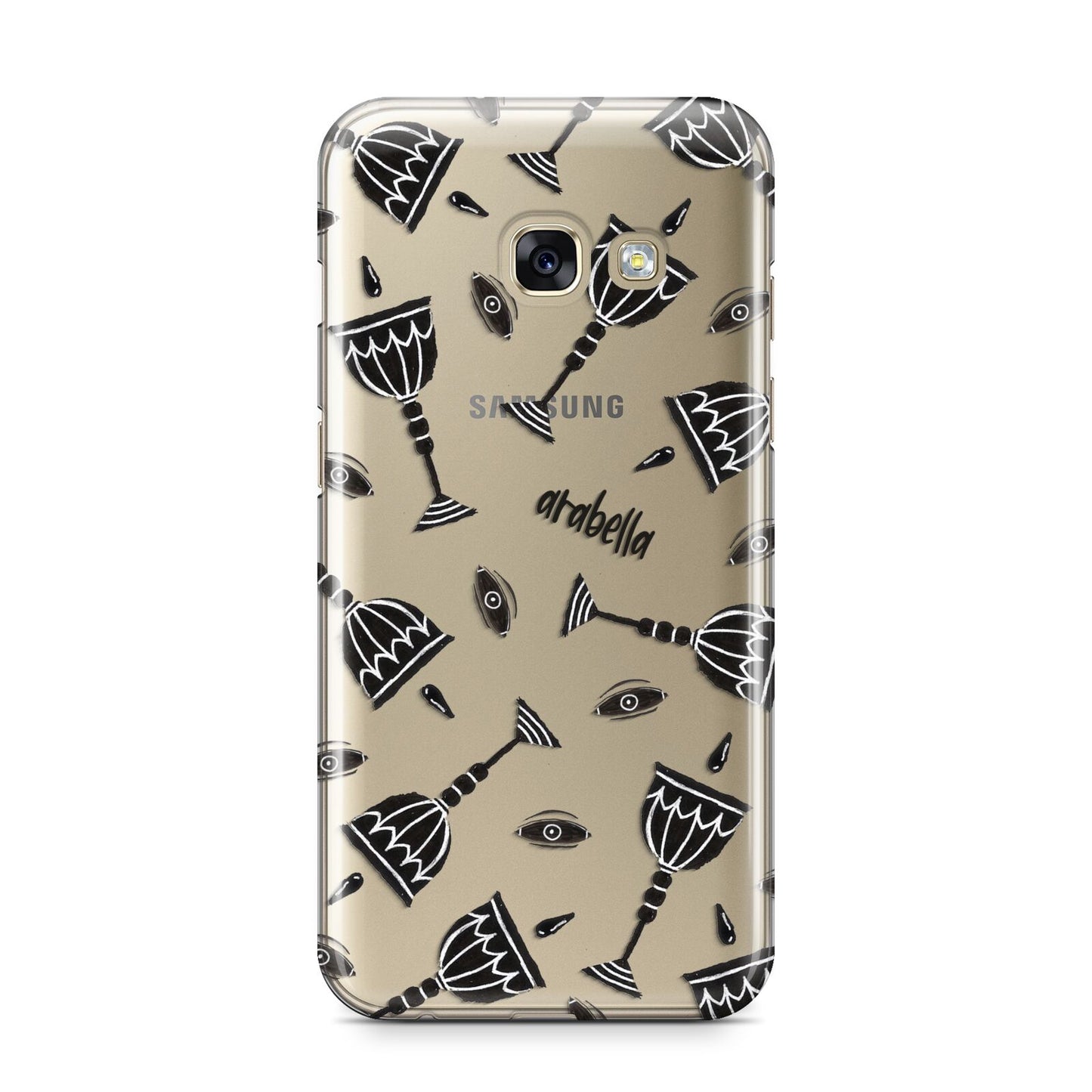 Halloween Goblet Samsung Galaxy A3 2017 Case on gold phone