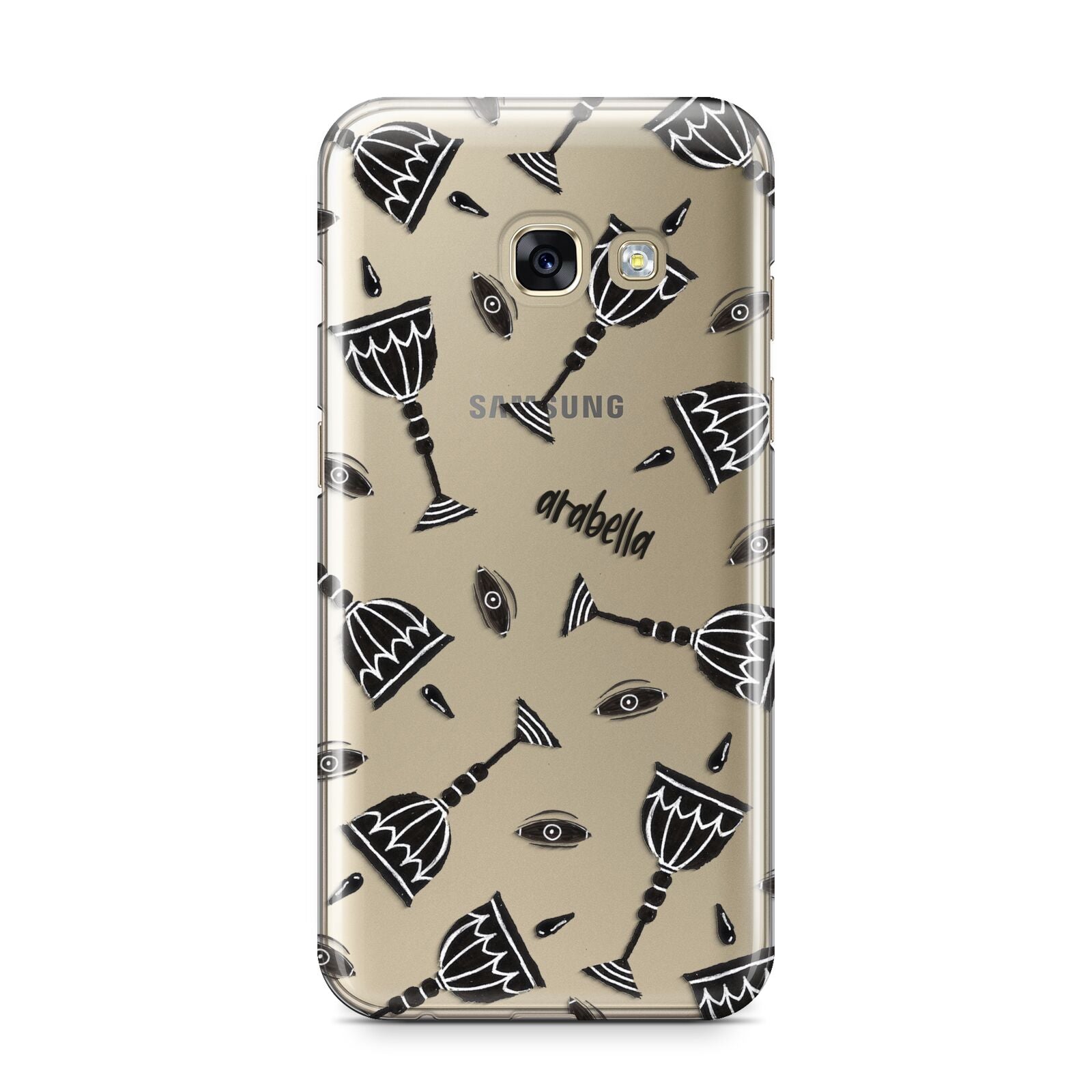 Halloween Goblet Samsung Galaxy A3 2017 Case on gold phone