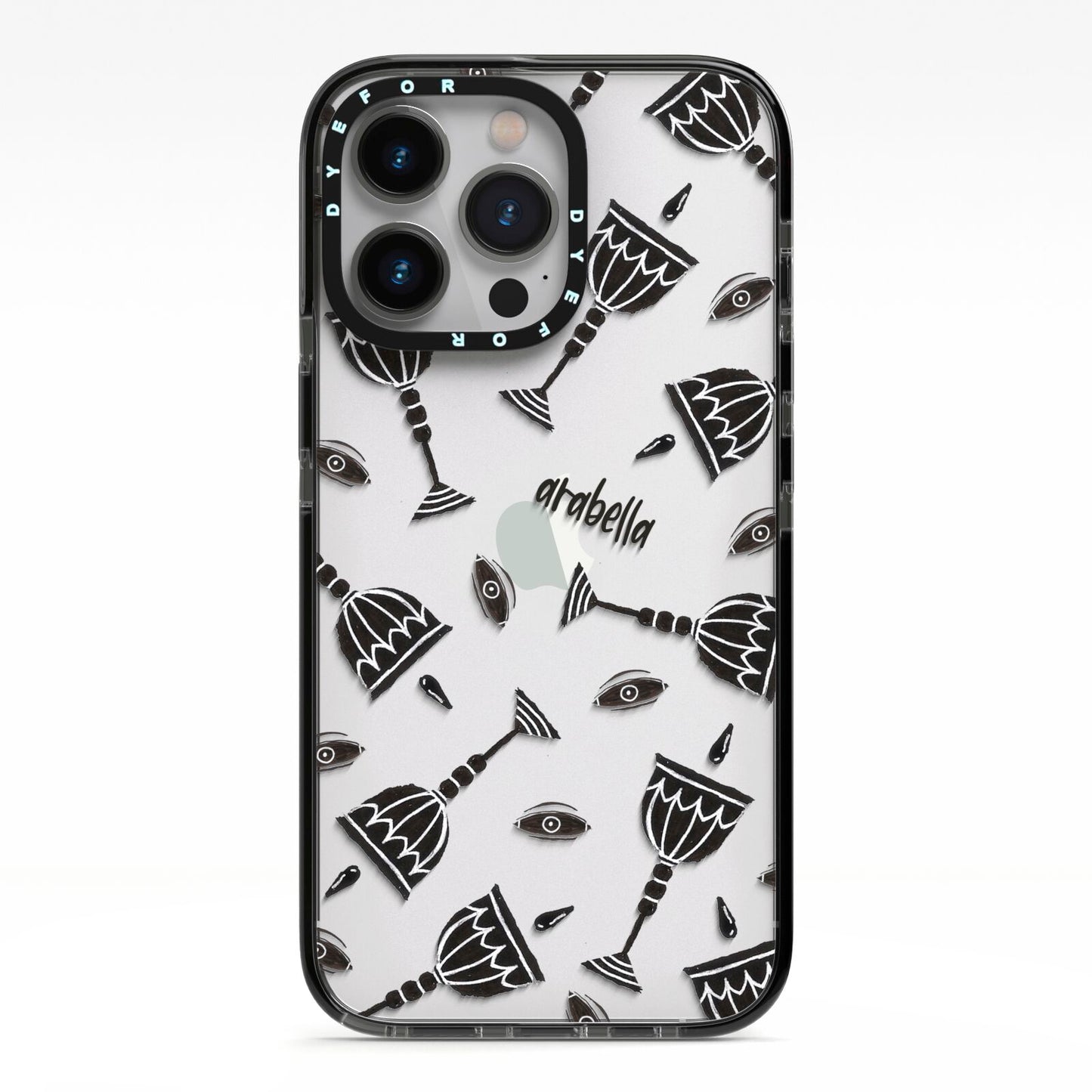 Halloween Goblet iPhone 13 Pro Black Impact Case on Silver phone
