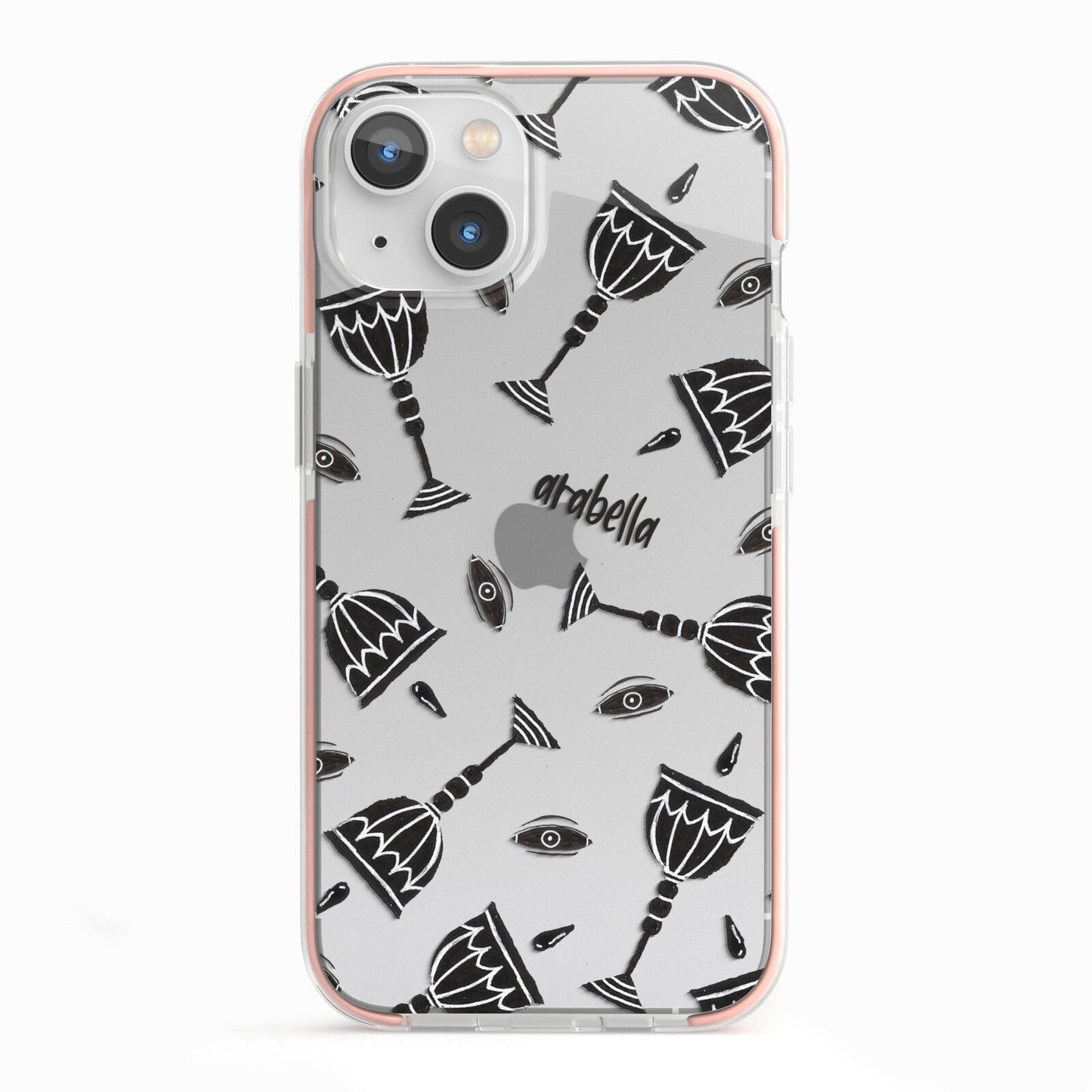 Halloween Goblet iPhone 13 TPU Impact Case with Pink Edges