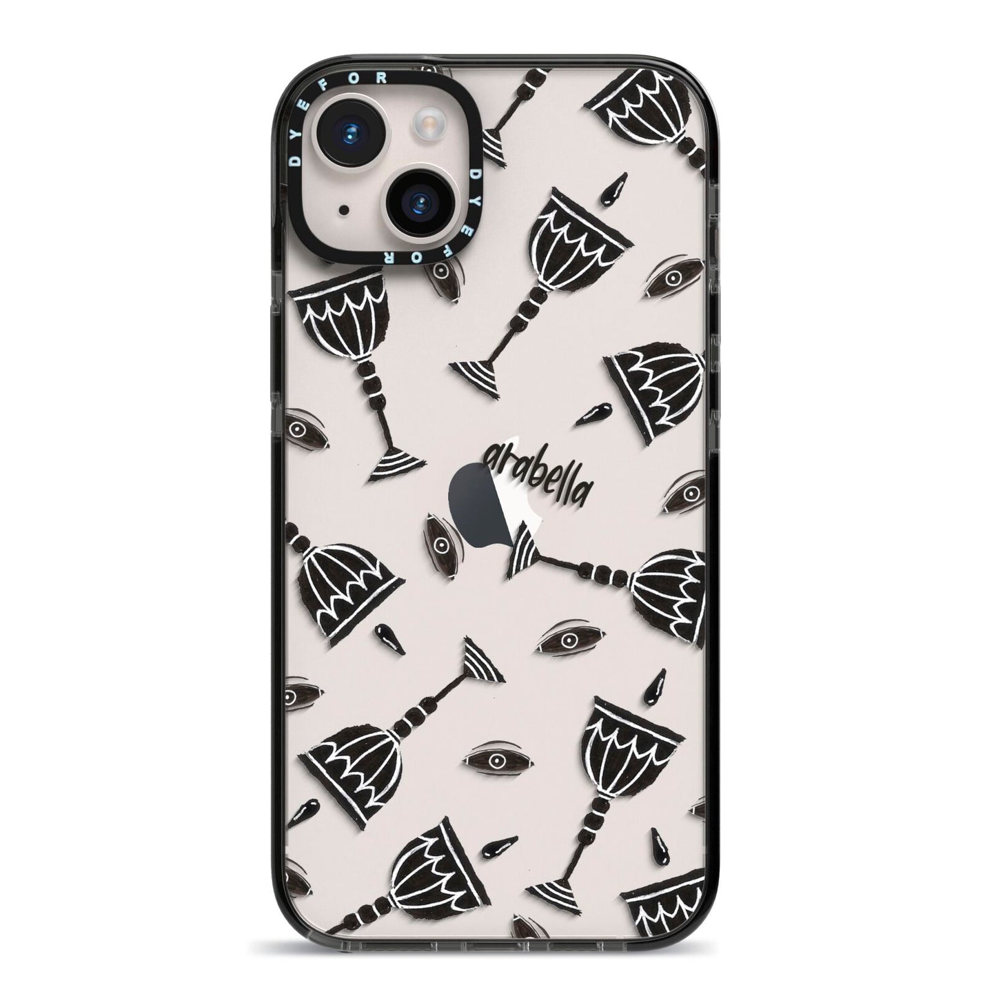 Halloween Goblet iPhone 14 Plus Black Impact Case on Silver phone