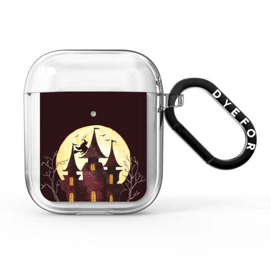 Halloween Haunted House AirPods Clear Case