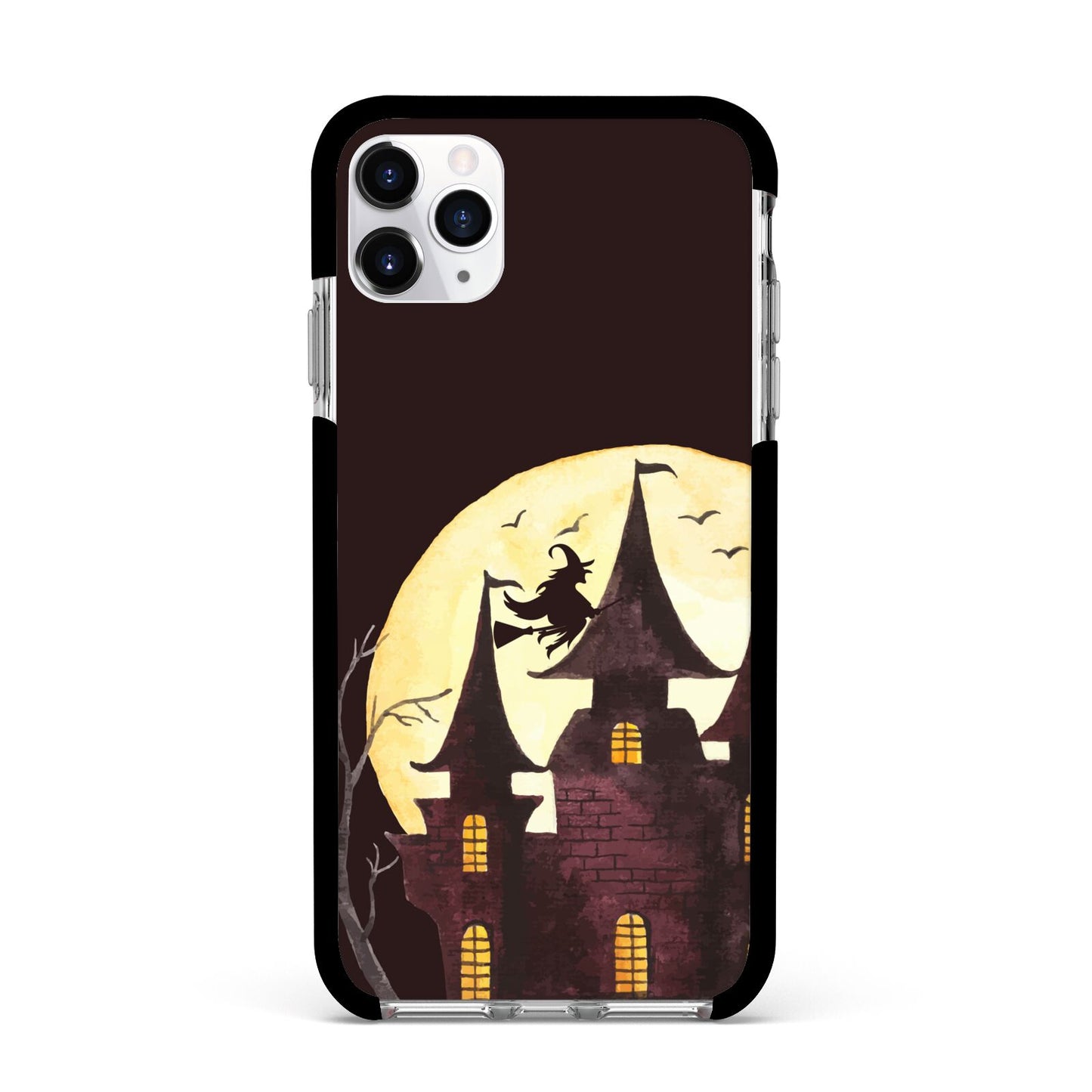 Halloween Haunted House Apple iPhone 11 Pro Max in Silver with Black Impact Case