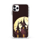 Halloween Haunted House Apple iPhone 11 Pro Max in Silver with White Impact Case