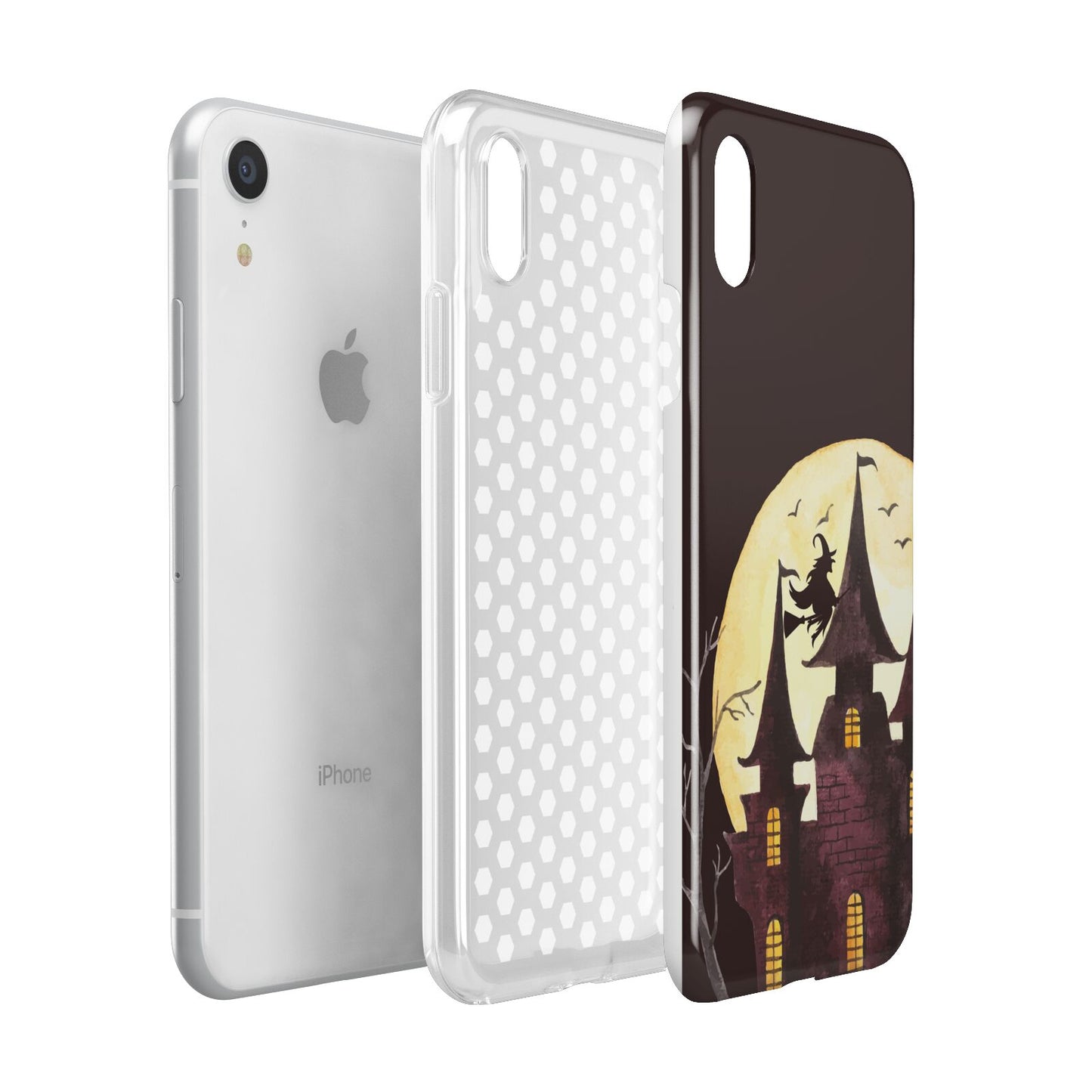 Halloween Haunted House Apple iPhone XR White 3D Tough Case Expanded view