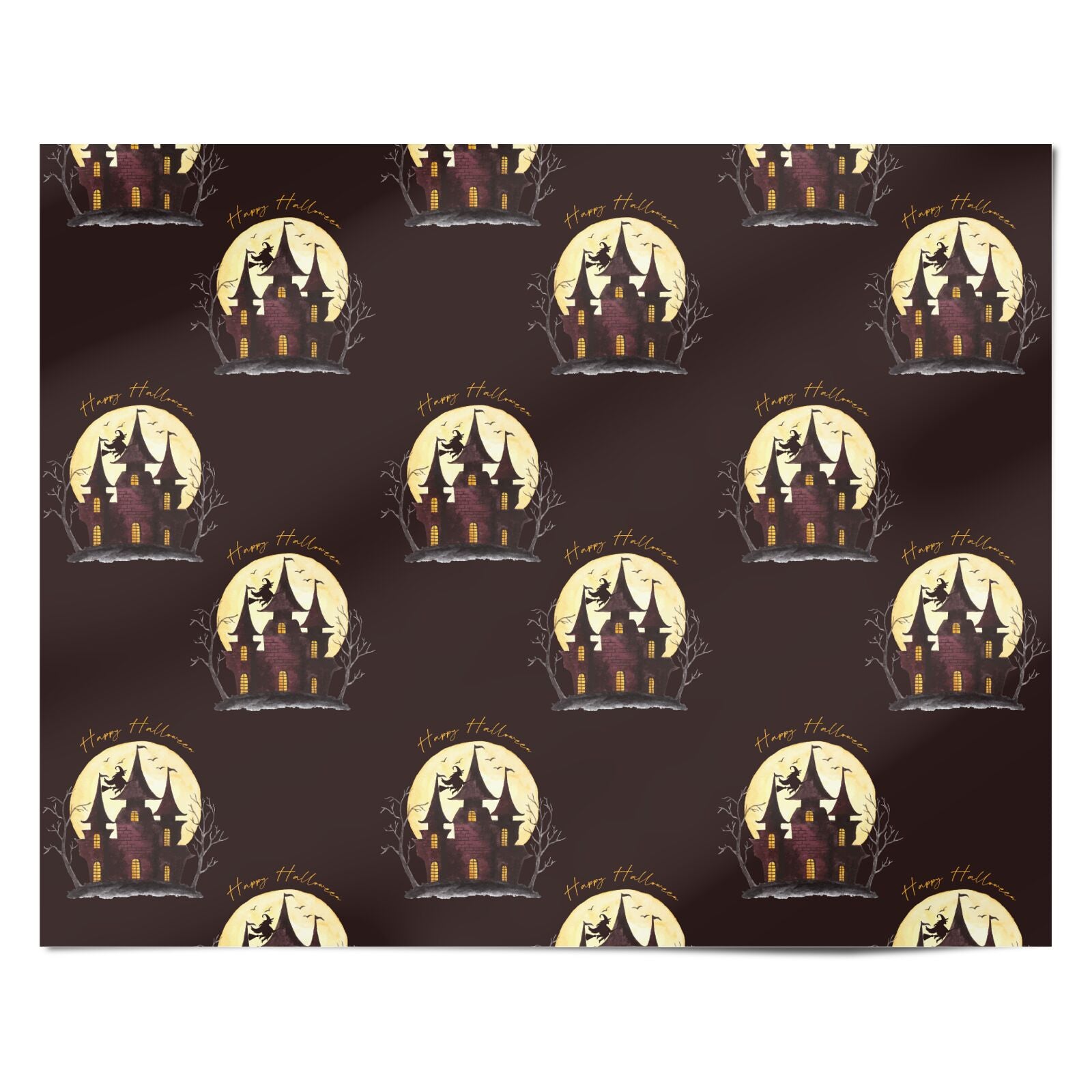 Halloween Haunted House Personalised Wrapping Paper Alternative