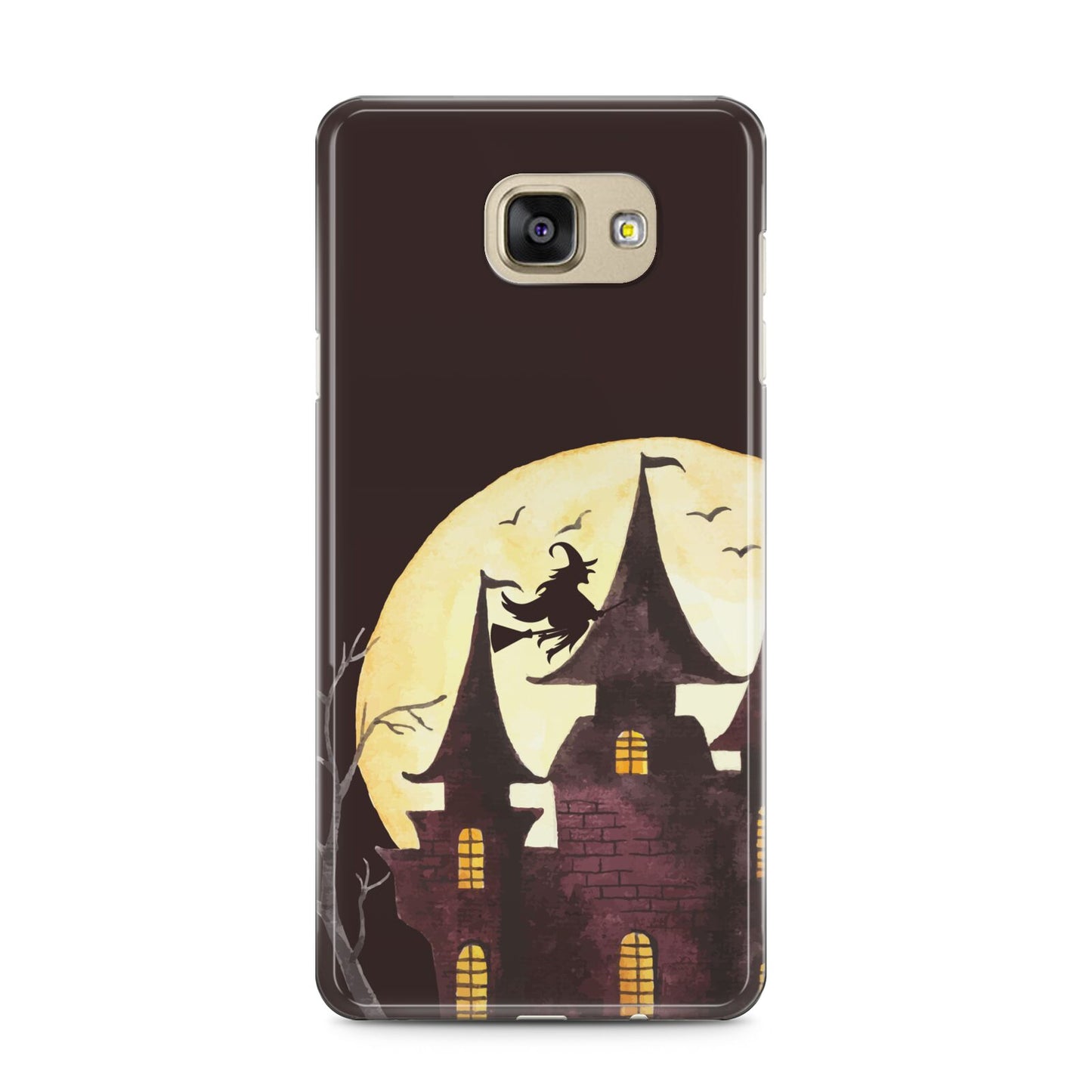 Halloween Haunted House Samsung Galaxy A5 2016 Case on gold phone
