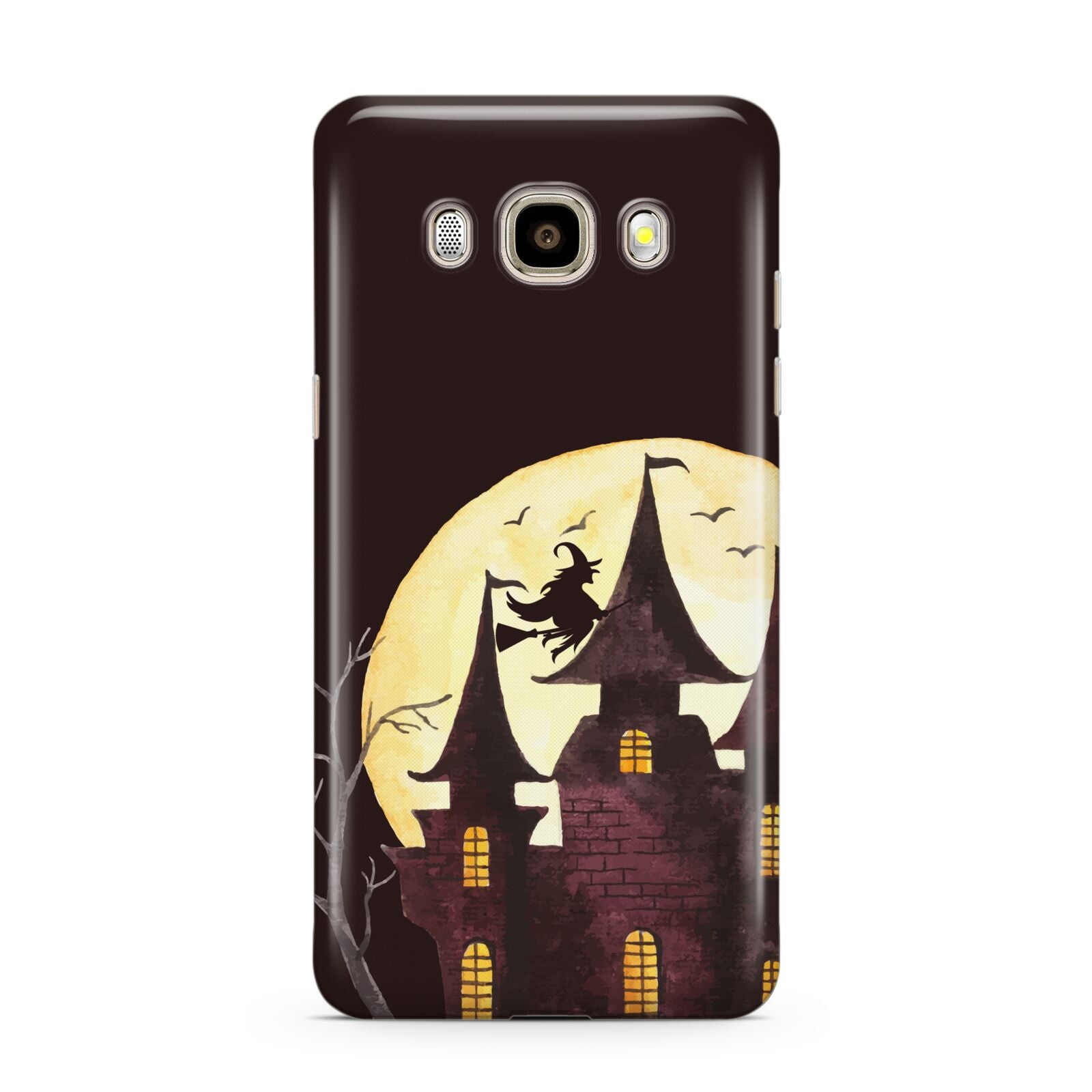 Halloween Haunted House Samsung Galaxy J7 2016 Case on gold phone