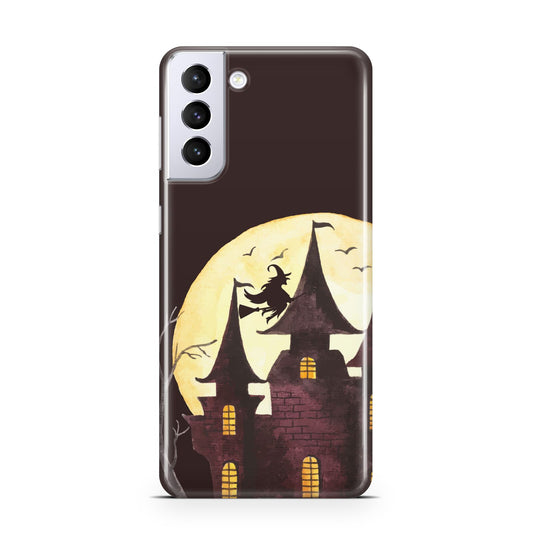 Halloween Haunted House Samsung S21 Plus Phone Case