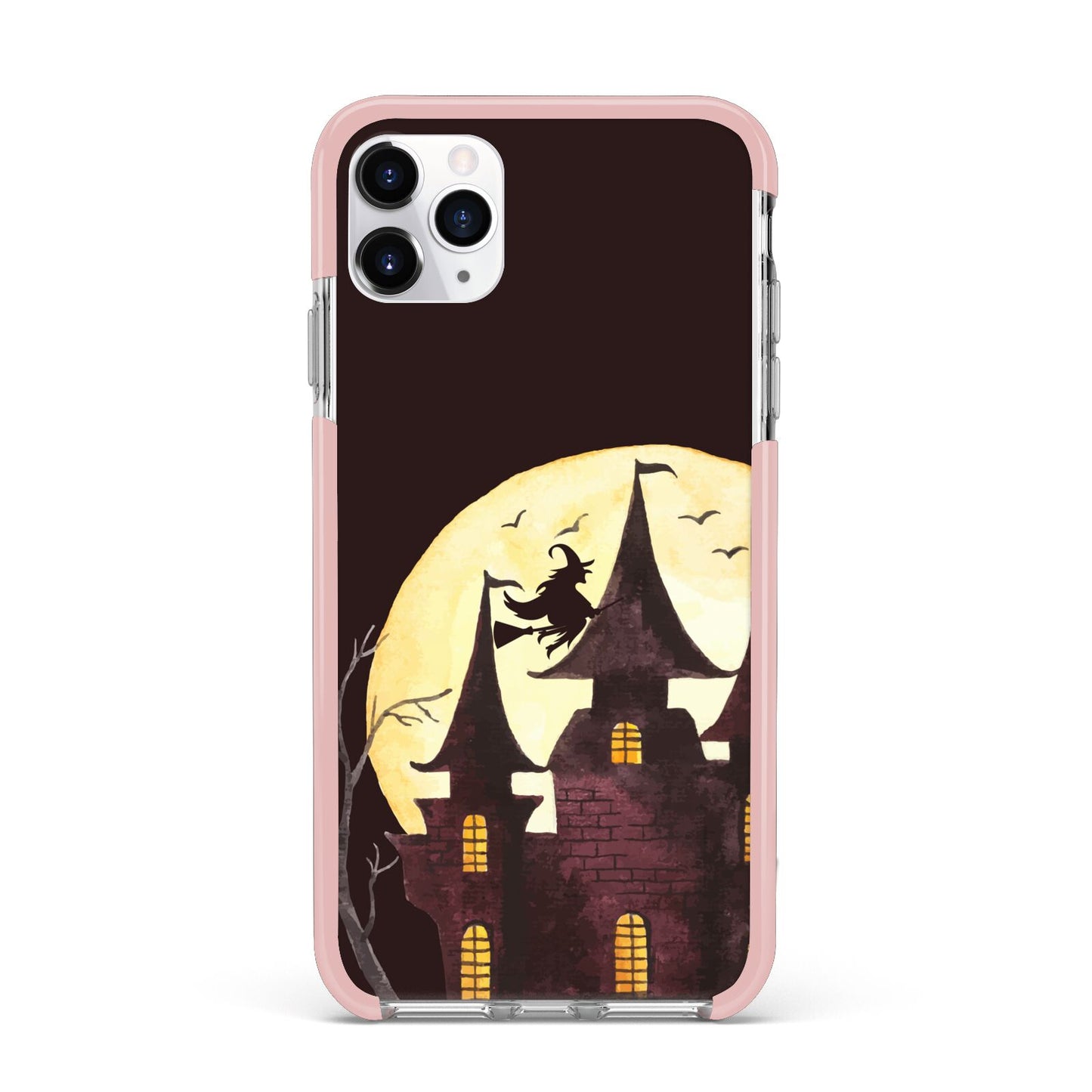 Halloween Haunted House iPhone 11 Pro Max Impact Pink Edge Case