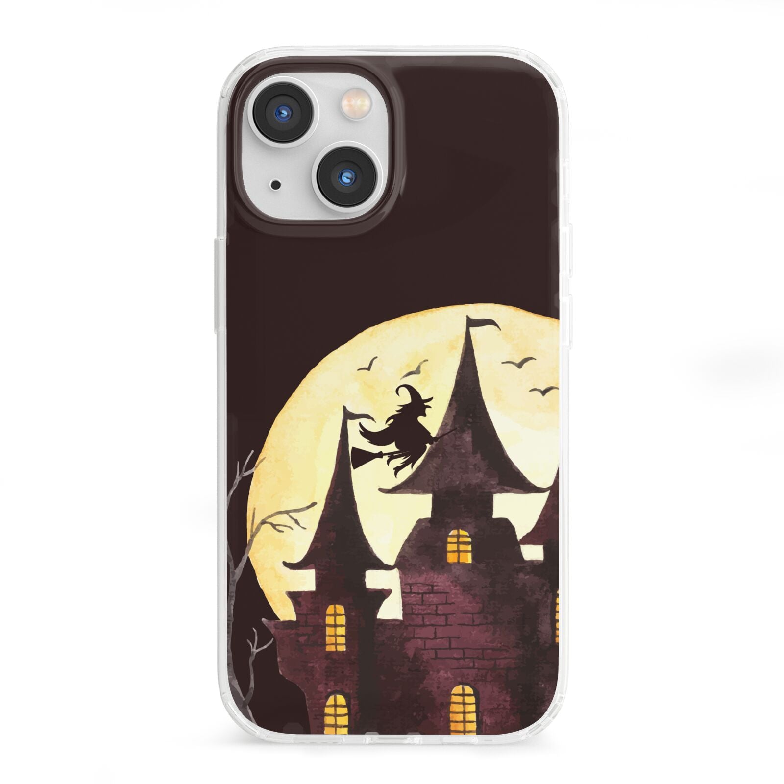 Halloween Haunted House iPhone 13 Mini Clear Bumper Case